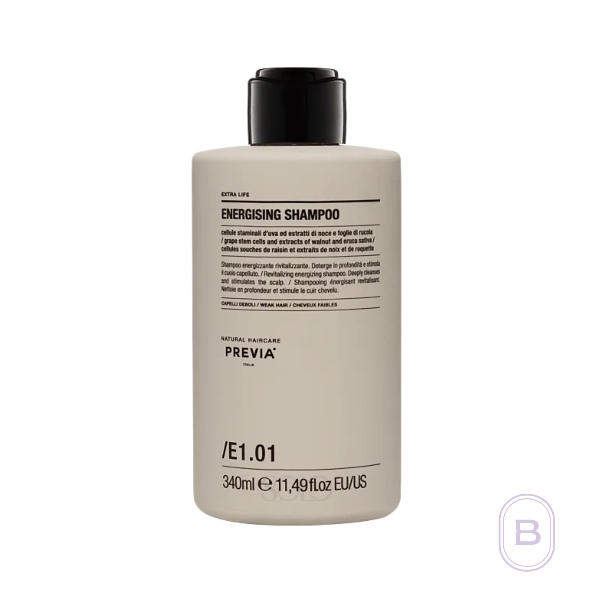 PREVIA E1.01 Energising Shampoo | Beauty Matters