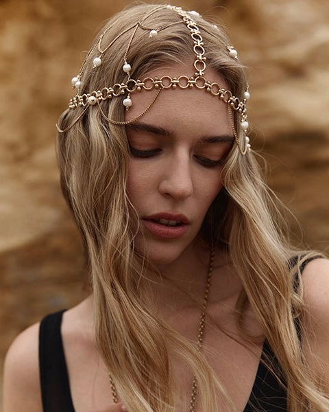 Kira - Hair Accessories with Pearls Gold | Beauty Matters