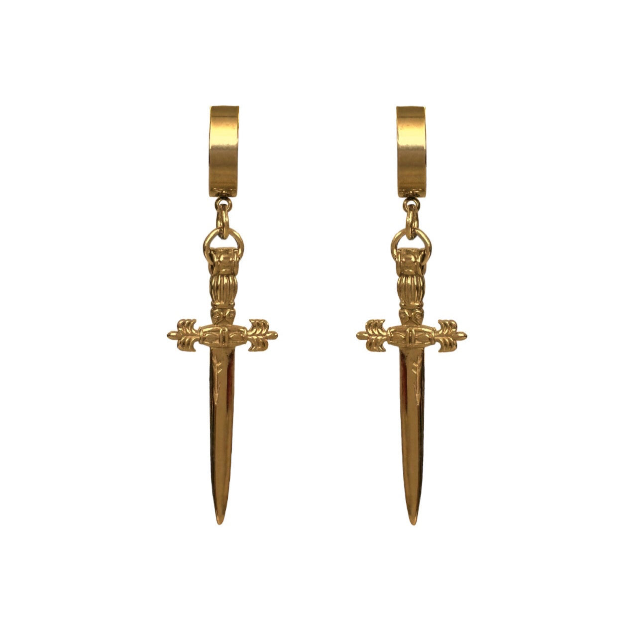 "Sword" Earrings Gold | Beauty Matters