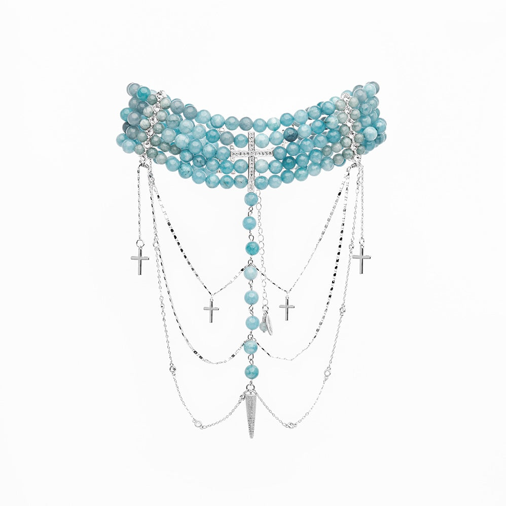 "Innocent" Necklace Blue with Silver | Beauty Matters