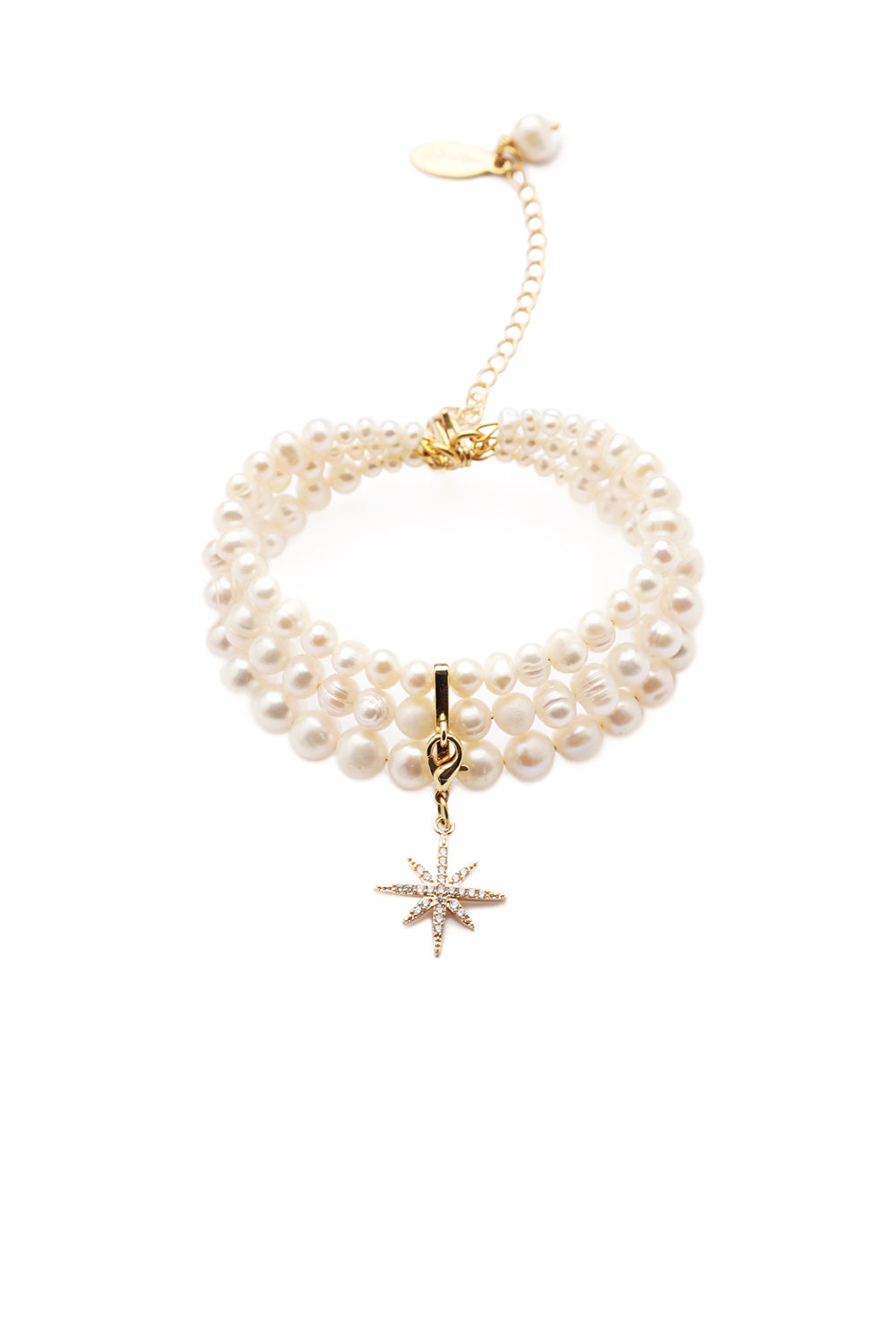 Pearls Bracelet with Gold «Morning Star» | Beauty Matters