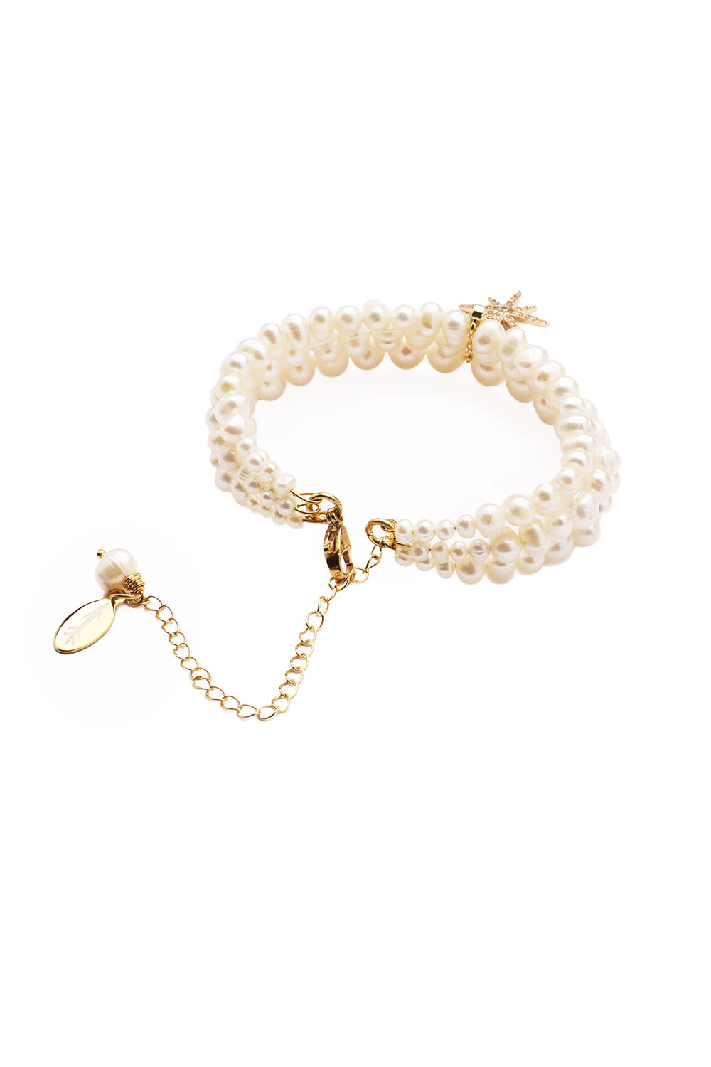 Pearls Bracelet with Gold «Morning Star» | Beauty Matters