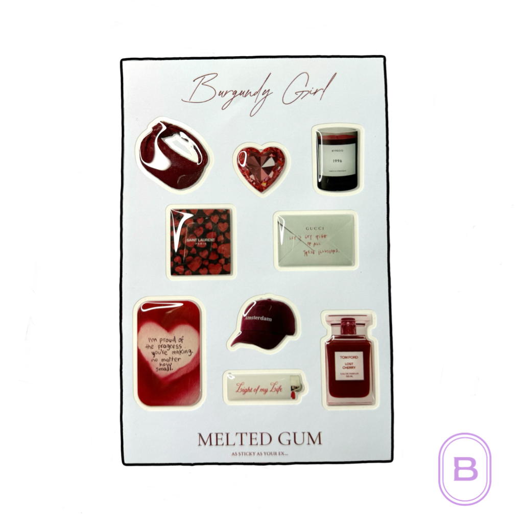 Sticker Pack Burgundy Girl | Beauty Matters