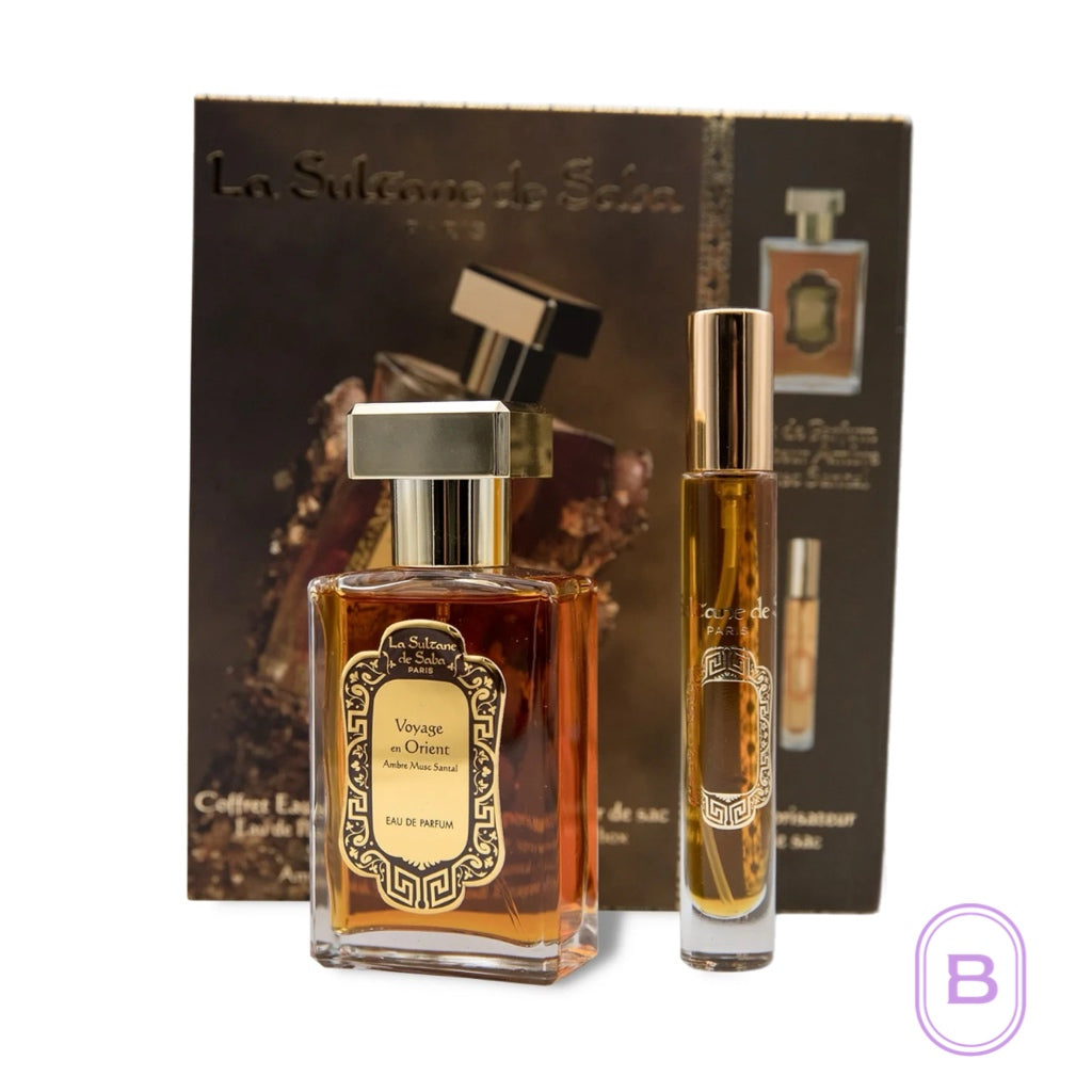 Perfume Gift Set - Amber Musk Sandalwood Perfume + Travel Spray | Beauty Matters