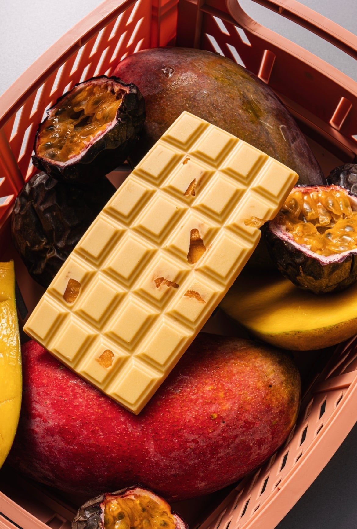 Chocolate with passion fruit and mango slices | Beauty Matters