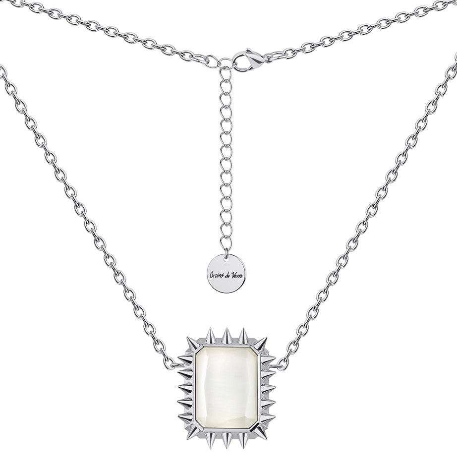Rue Cambon - Necklace Silver White | Beauty Matters