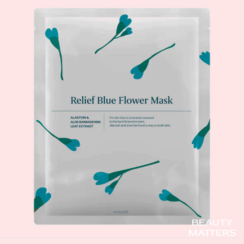 RELIEF BLUE FLOWER MASK