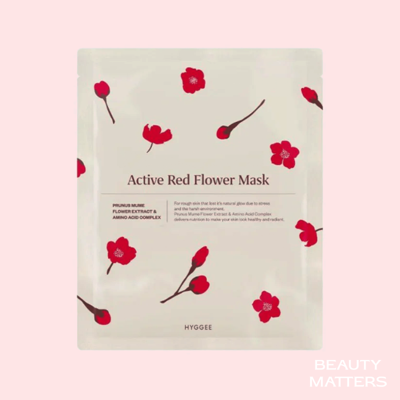 ACTIVE RED FLOWER MASK